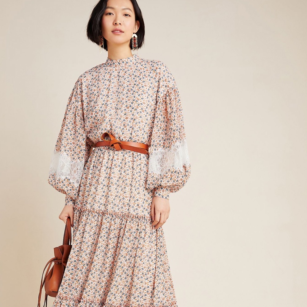 Sachin & Babi Rosalyn Tiered Lace Maxi Dress